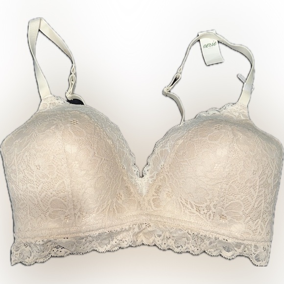 Women’s Aerie Cream Lace Full Coverage Bra - 36DD - Picture 1 of 2